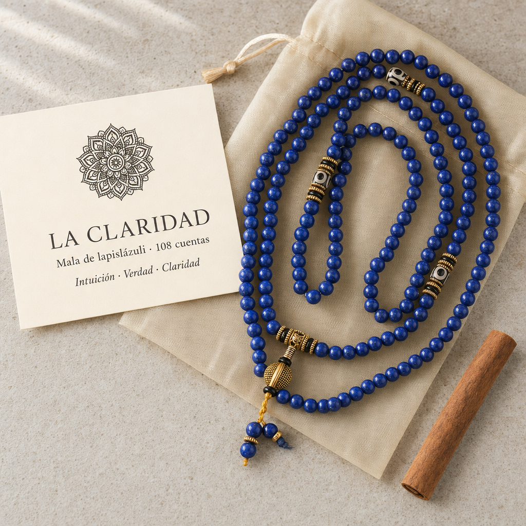 Kit de entrega: bolsita de organza, tarjeta del ritual y canela