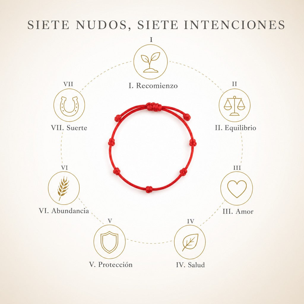 Las siete intenciones de la Pulsera de los 7 Nudos